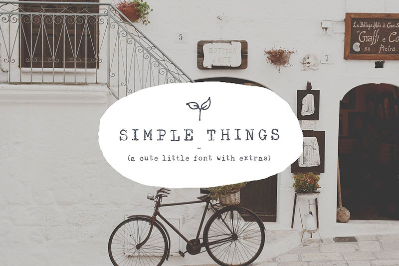 simple things cute little typewriter fonts