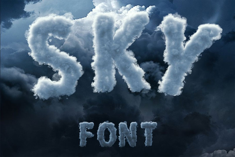 sky / cloud cloud font