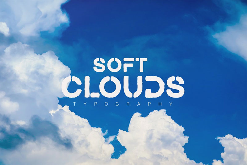 soft clouds family typeface cloud font