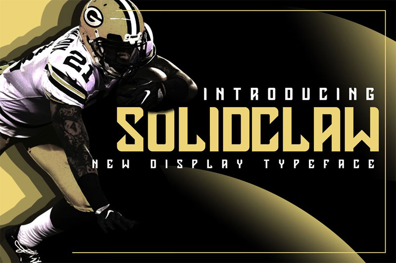 solidclaw display jersey font