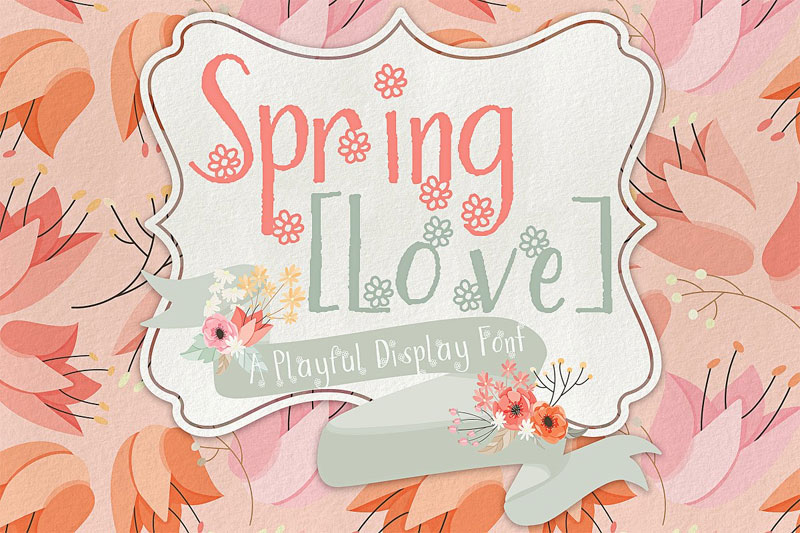 spring love display vine font
