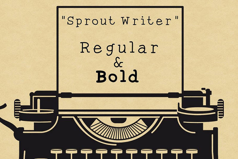 sprout writer typewriter fonts