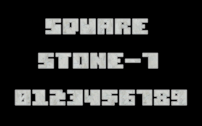 square stone 7 stone font