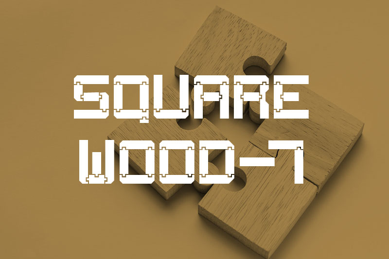 square wood 7 puzzle font