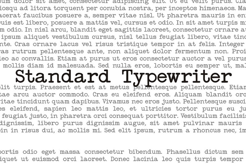 standard typewriter typewriter fonts