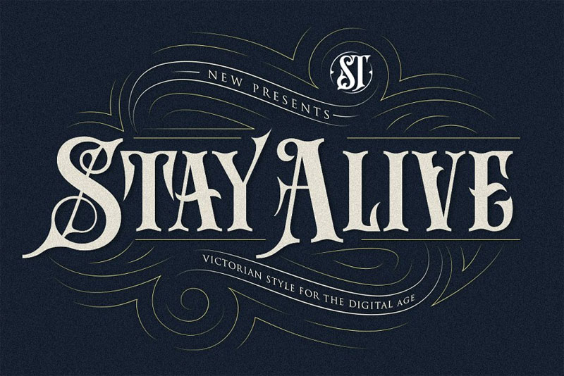 stay alive steampunk font