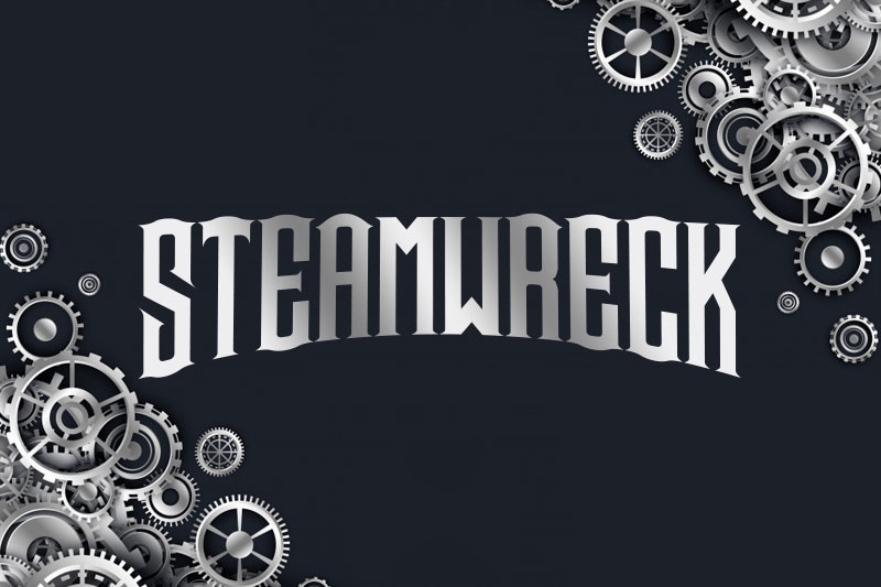 steamwreck steampunk font
