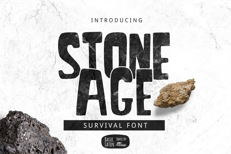 stone age stone font
