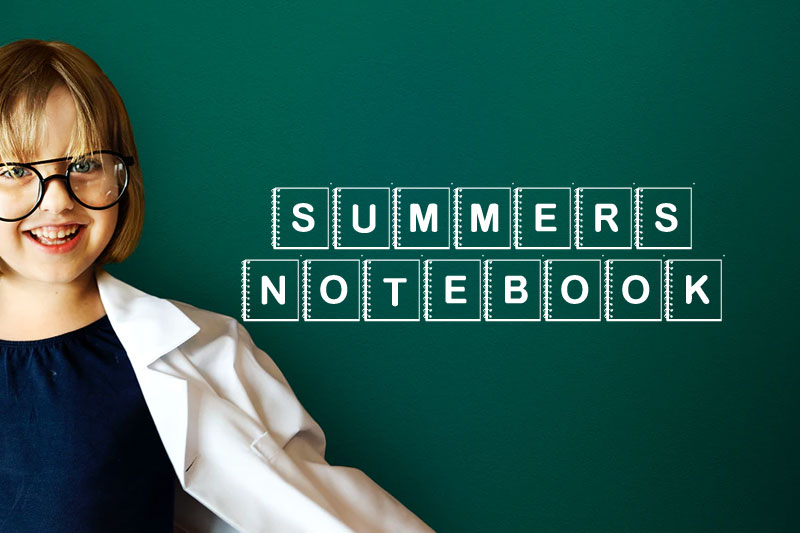 summers notebook teacher font