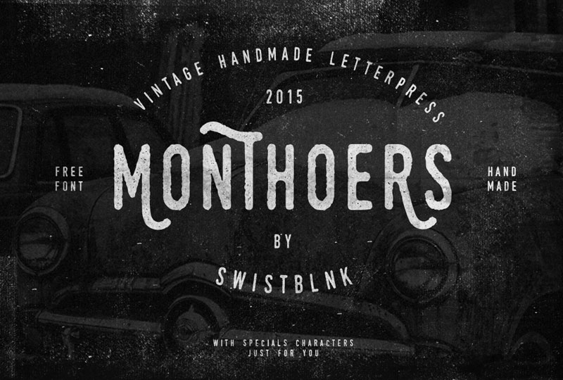 swistblnk monthoers camping and hiking font