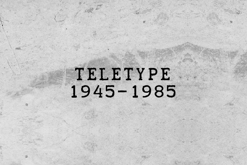 teletype 1945 1985 typewriter fonts