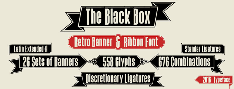 the black box 50s font