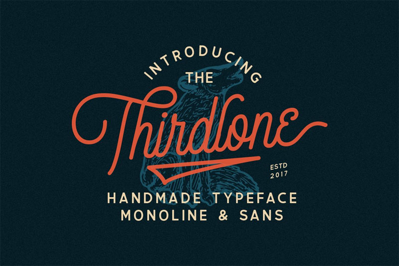thirdlone camping and hiking font