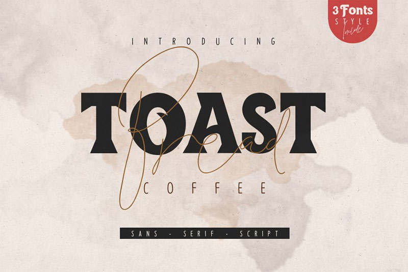 toast bread coffee typeface coffee font