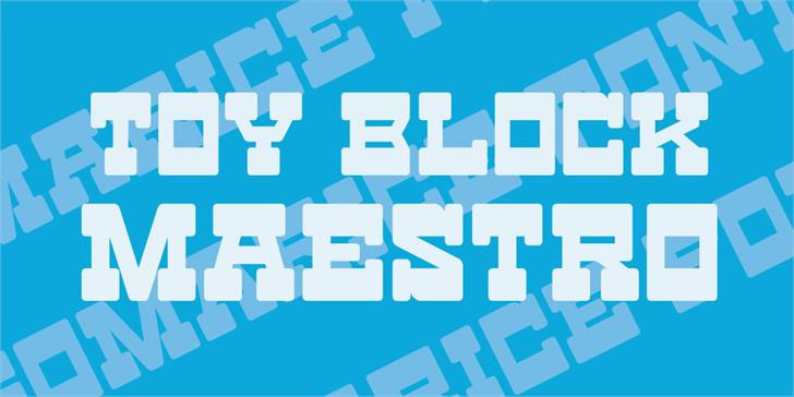 toy block maestro block font