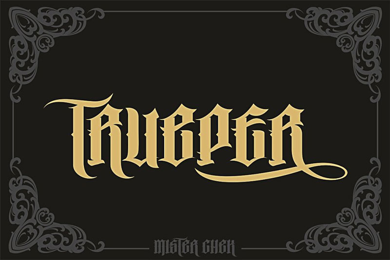 trueper metal font