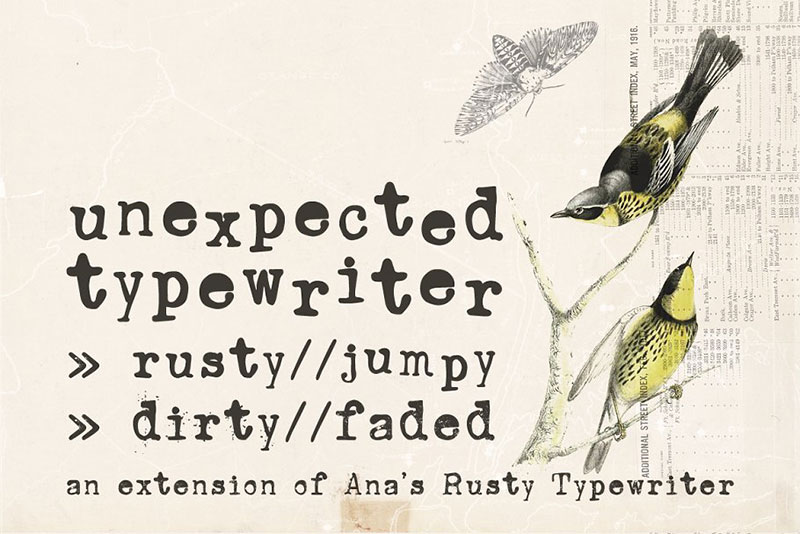 unexpected typewriter fonts