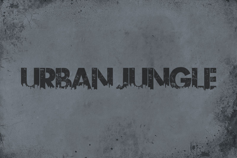 urban jungle camping and hiking font