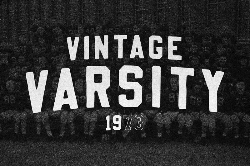 vintage varsity jersey font