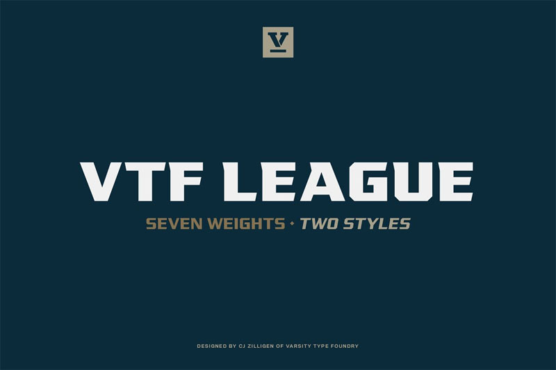 vtf league family block font
