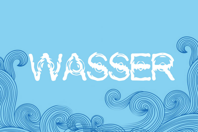 wasser wave font