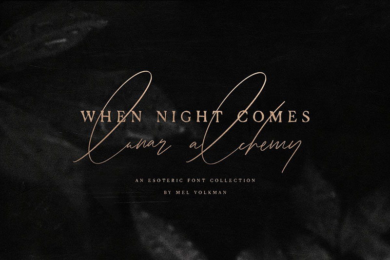 when night comes witch font