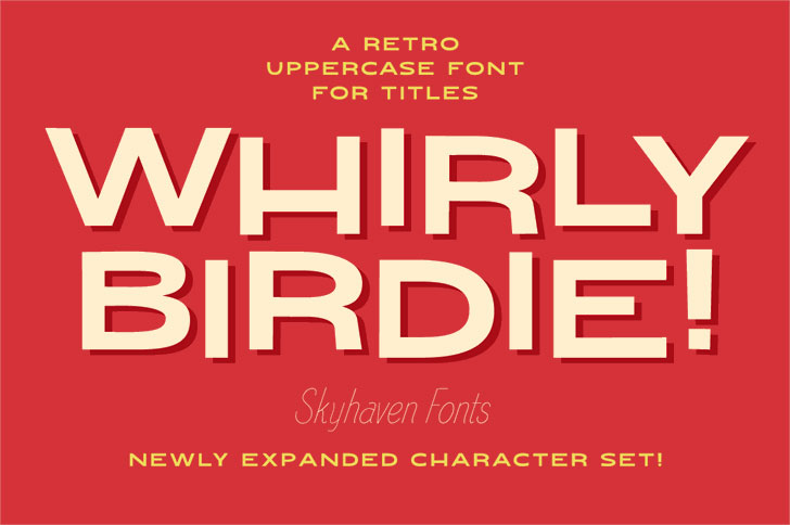 whirly birdie 50s font