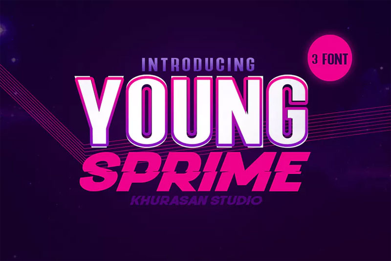 young sprime vhs font