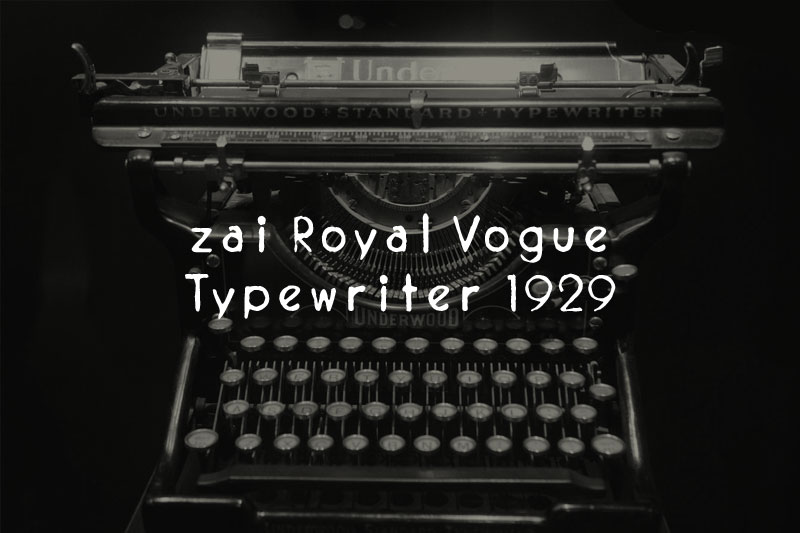 zai royal vogue typewriter 1929 typewriter fonts
