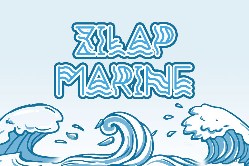 Water Splash Font. Swim In Water Typography Ocean