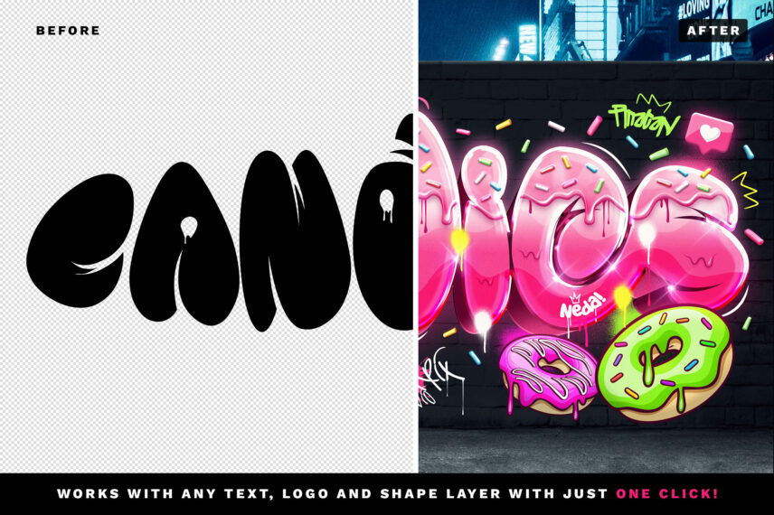 Graffiti Text Effect Vol.3 Photoshop PSD Text Style