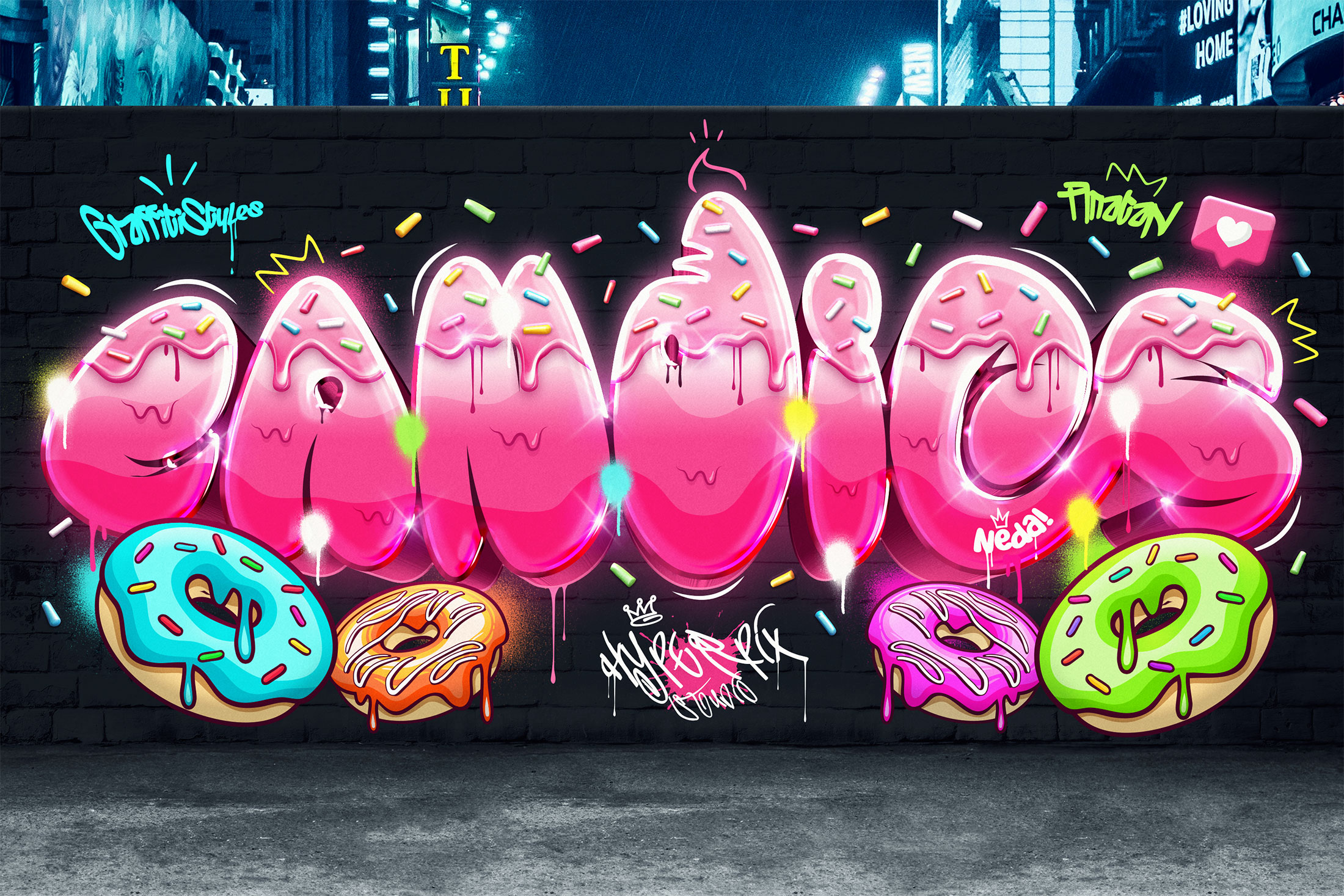 Graffiti Text Effect Vol 3 PSD Text Style Hyperpix