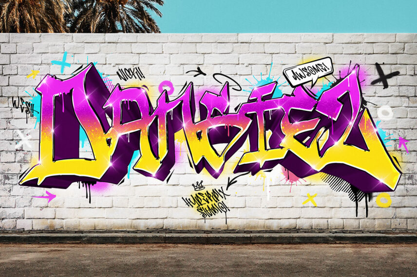 Graffiti Text Effect - Text Style PSD Template