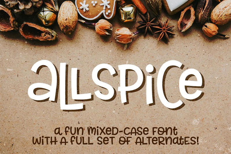 allspice a fun mixed case kindergarten font