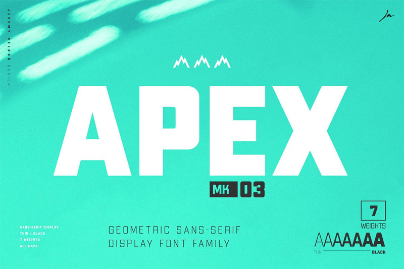 apex mk3 bold font