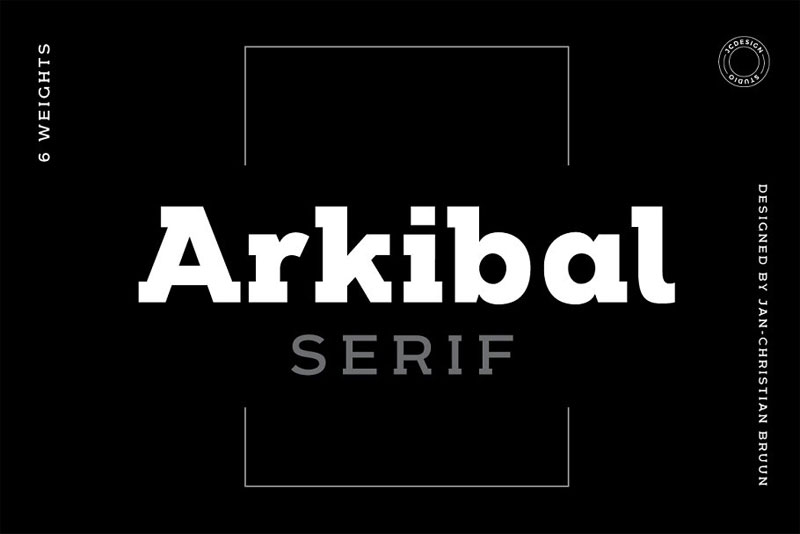 arkibal serif bold font