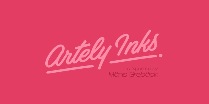 artely inks personal use marker font