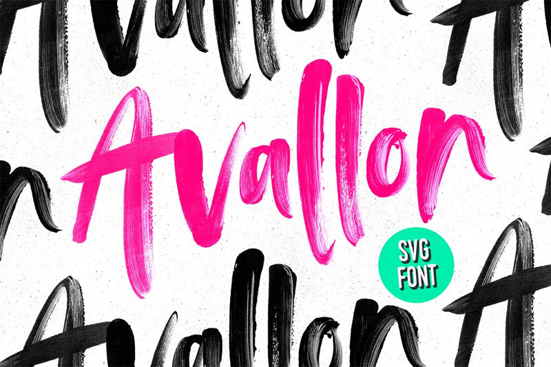 avallon opentype svg bold font