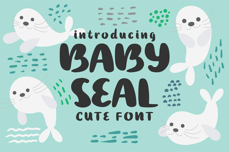 baby seal kindergarten font