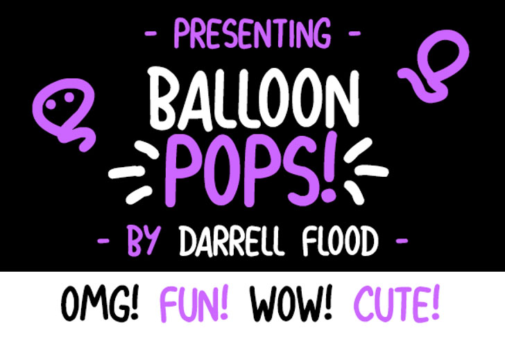 balloon pops marker font