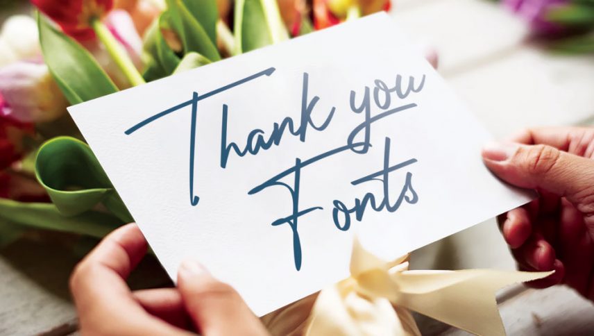 thank you calligraphy font