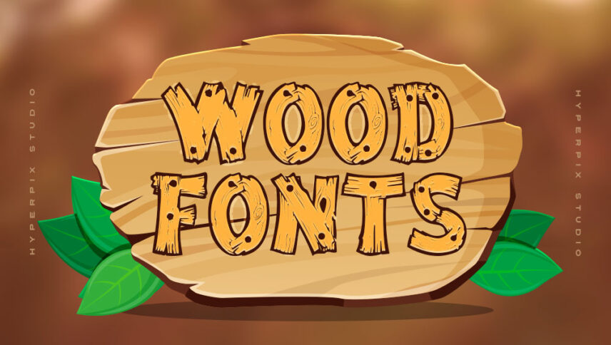 Premium Vector  Jungle hand lettering wooden text textured