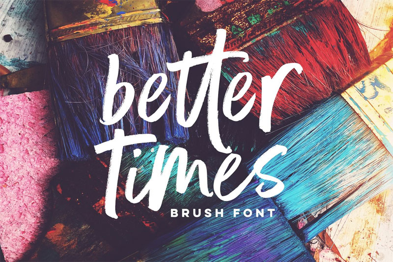 better times brush marker font