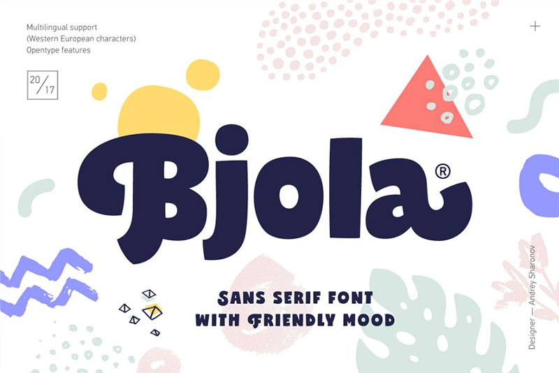 bjola sans serif bold font