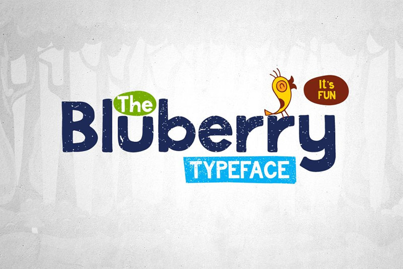 bluberry typeface kindergarten font
