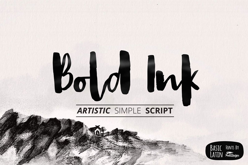 bold ink simple bold font