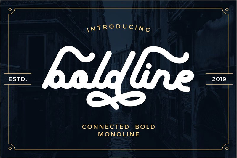 boldline monoline bold typeface bold font