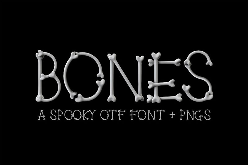 free fonts bones glyph