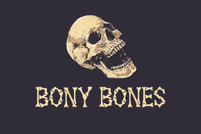 bony bones skeleton font
