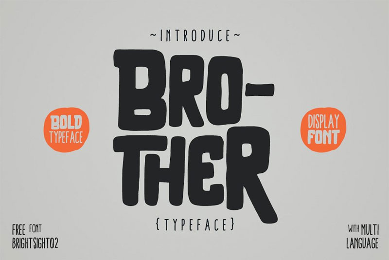 brother typeface bold font